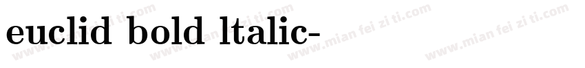 euclid bold ltalic字体转换